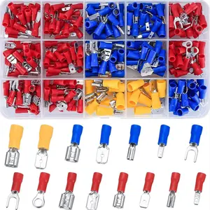 Upgraded 280pcs Assorted Wire Crimp Butt Ring Fork Set Lugs Rolled Kit, Insulated Cable Connector, Spade Terminals, Electrical Wire Crimp Set, Insulated Wire Connectors for DIY Cable Projects, Electrical Repair Kit