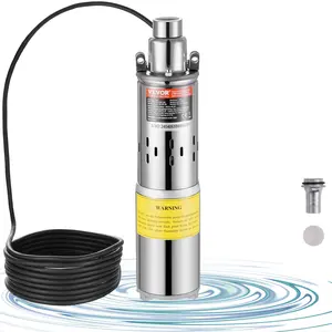 VEVOR Solar Water Pump, 24V DC 277W Submersible Deep Well Pump, Max Flow 9.25 GPM, Max Head 272 ft, Max Submersion 65.6 ft, Solar Powered Water Pump for Well, Farm Ranch Irrigation, Livestock DrinkingHoliday gifts