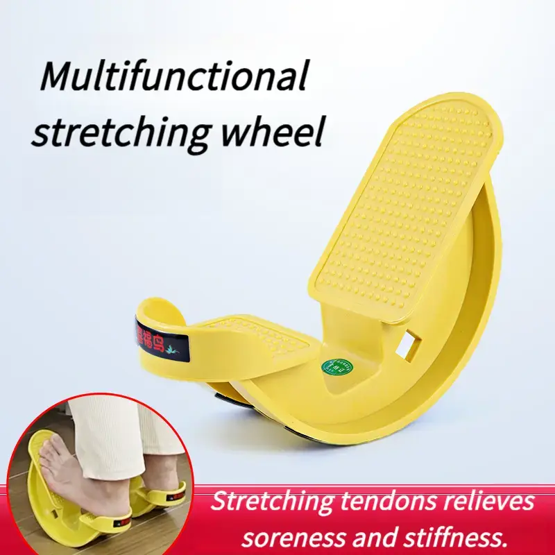 Curved Calf Stretcher Rocker for Rehabilitation, Plantar Fasciitis Relief - Leg Stretching Device for Yoga, Home Workout, Gym Warm Up, Runners, Running, Unisex, Physical Therapy, Relief Aid, C-Shaped, Mobility Training