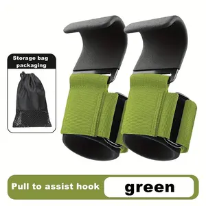 2-Piece Assist Hook Weightlifting Hooks with Wrist Wraps Non-Slip Deadlift Hooks Pull-Up Hand Grips Deadlift Grip Wrist Wraps Fitness Assist Straps Secure Grip Support for Strength Training Weight Lifting Bodybuilding Home Gym Workouts Ideal for Weig