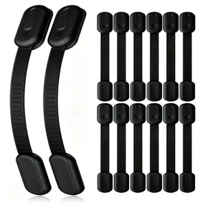 Kiddies 10 Pack Baby Proof Cabinet Latches, Childproof Drawer Latches， Adjustable Child Safety Cabinet Strap Locks, Baby Drawer Locks for Kids and Child Safety
