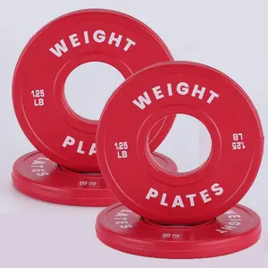 Rubber-Coated Steel Change Plates Set 1.25 LB x 4 – 2 Inch Fractional Weight Plates for Strength Training, Weight Lifting, Home or Commercial Gym – Durable Bumper Plate Accessory