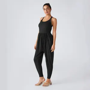 2025 New Sleeveless Strap Sexy Leg Tight and Hip Lifting jumpsuit