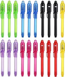 20 Pack Invisible Ink Pens with UV Light, Classroom Prizes, Treasure Box Fillers, Prize Box Toys, Goodie Bag Stuffers, Spy Party Favors for Kids 8-12, Secret Message Pens