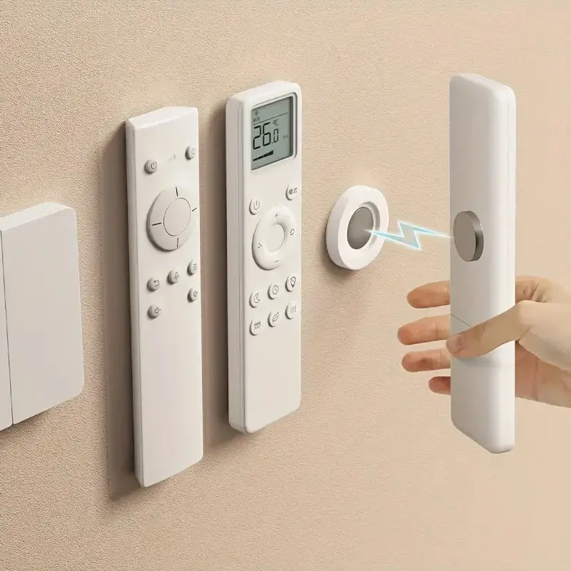 Magnetic Remote Control Holder Wall Mount 3-Pack | No Drill, Space-Saving Organizer