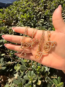 Cursive initial necklace