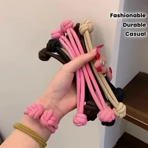 5pcs High Elasticity Thickened Rubber Bands for Women'S Hair, Cute and Fashionable Ponytail Holders, Durable Hair Ties, Stylish Women'S Hair Accessories, Makeup, Facial Hair & Adhesives | Casual Style | Durable Fabric Materia