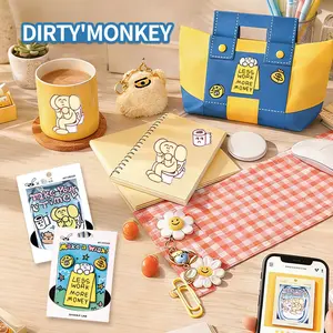 Dirty Monker Art Sticker Series-Take Your Time&Less Work More  | Cute Funny Aesthetic Cartoon Stickers Set for Journaling, Laptop, Phone & Desk Decor