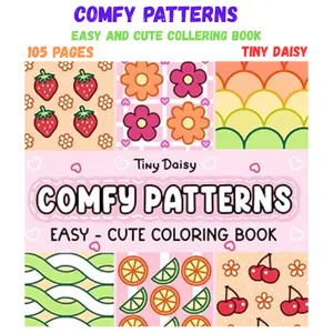 Comfy Patterns: Coloring Book for Adults and Kids with Cute and Easy Designs of Comfy and Cozy Pattern, Satisfying Shapes and Mandalas