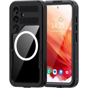 Compatible with Samsung Galaxy S25 Case Waterproof,Built-in Lens & Screen Protector,Military Grade Shockproof Full Body Protection Rugged Case for Galaxy S25 6.2 inches(Black)