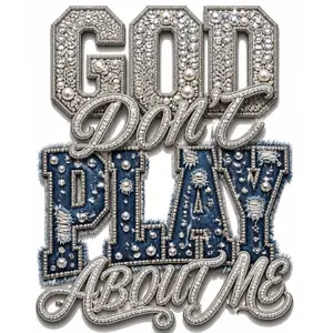DTF Transfer - "God Don't Play About Me" SILVER Edition, Specialty DIY Supply for Toys & Hobbies DIY Projects