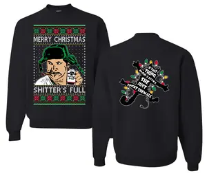 Shitter's Full Cousin Eddie Christmas Family Vacation Ugly Christmas Front and Back Sweater Unisex Crewneck Sweatshirt
