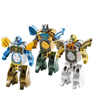 Combination mechanoid transforming robot finger gyroscope DIY transforming stress-relieving spinning gyroscope toy Keychains