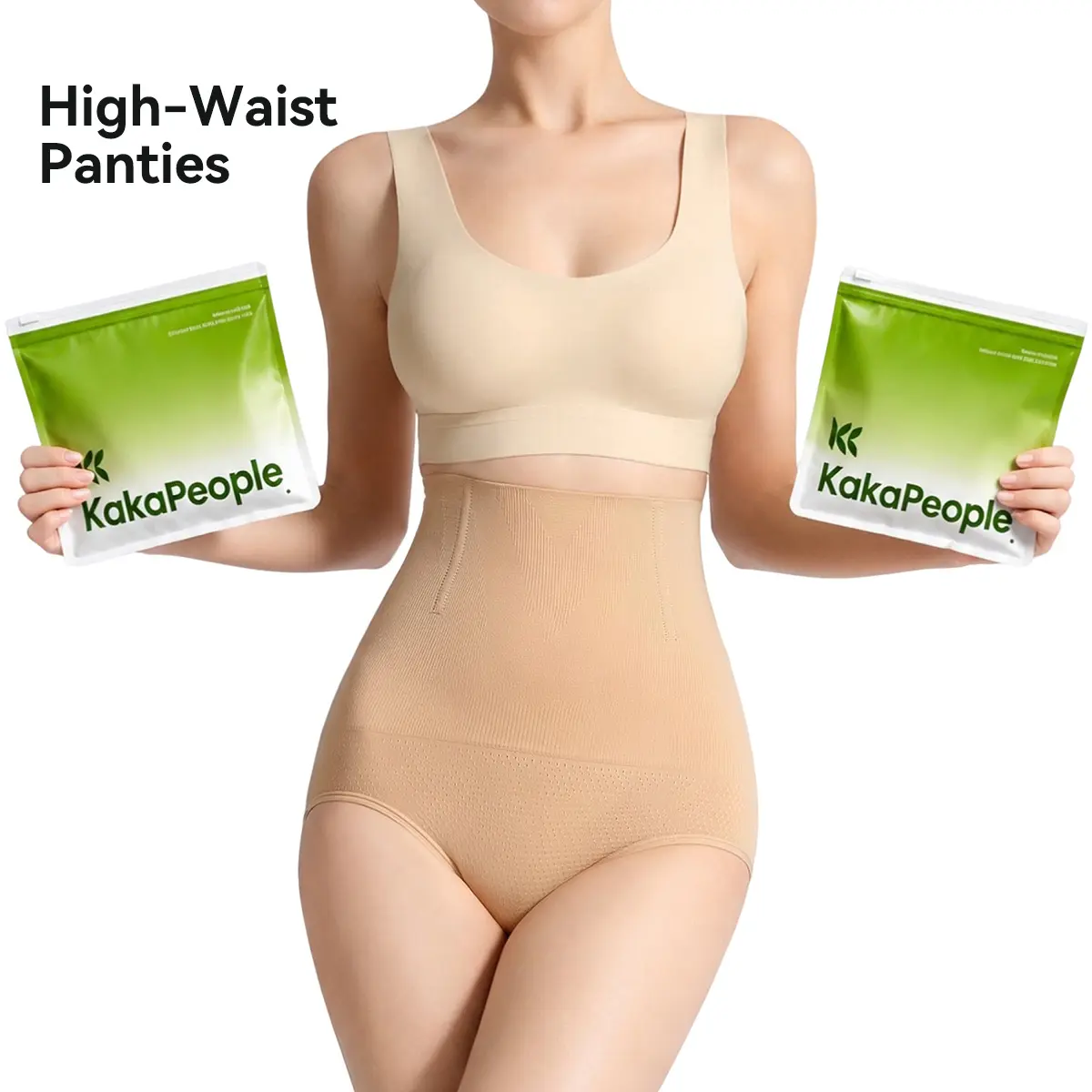 KaKaPeople Women's High-Waist Panties,2 Pack All Season Comfy Daily Wear,Ultra Soft Comfort Fit Briefs - Womenswear