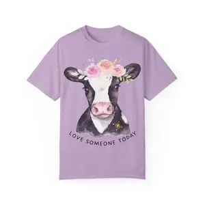 Cute Calf Unisex Garment-Dyed T-Shirt, Whimsical Tee, Animal Lover Gift, Farm Life Shirt, Birthday Present