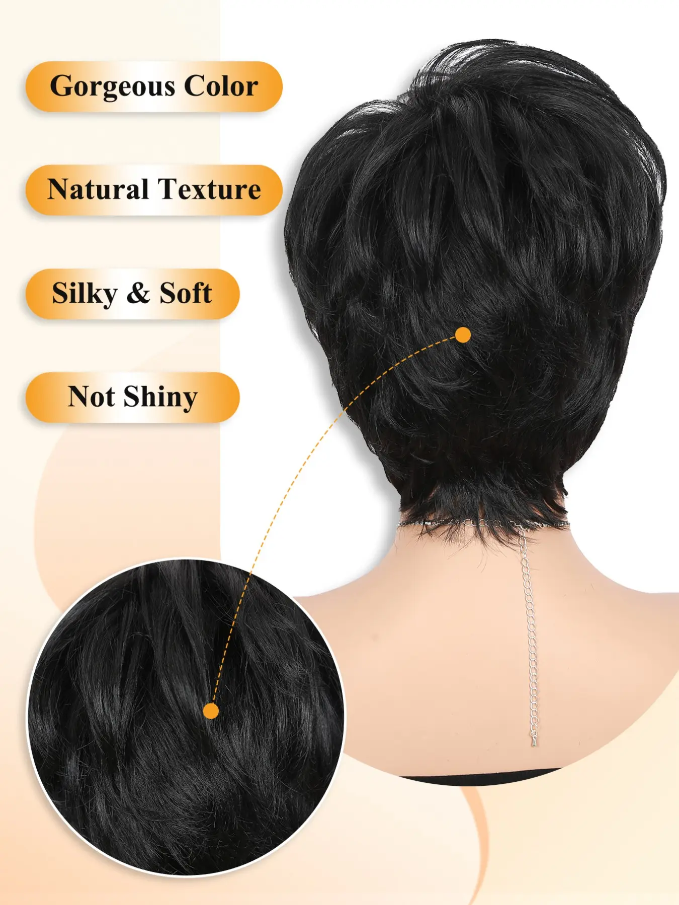 Pixie Cut Wig Soft Straight Hair, Short Pixie Cut Wigs for 