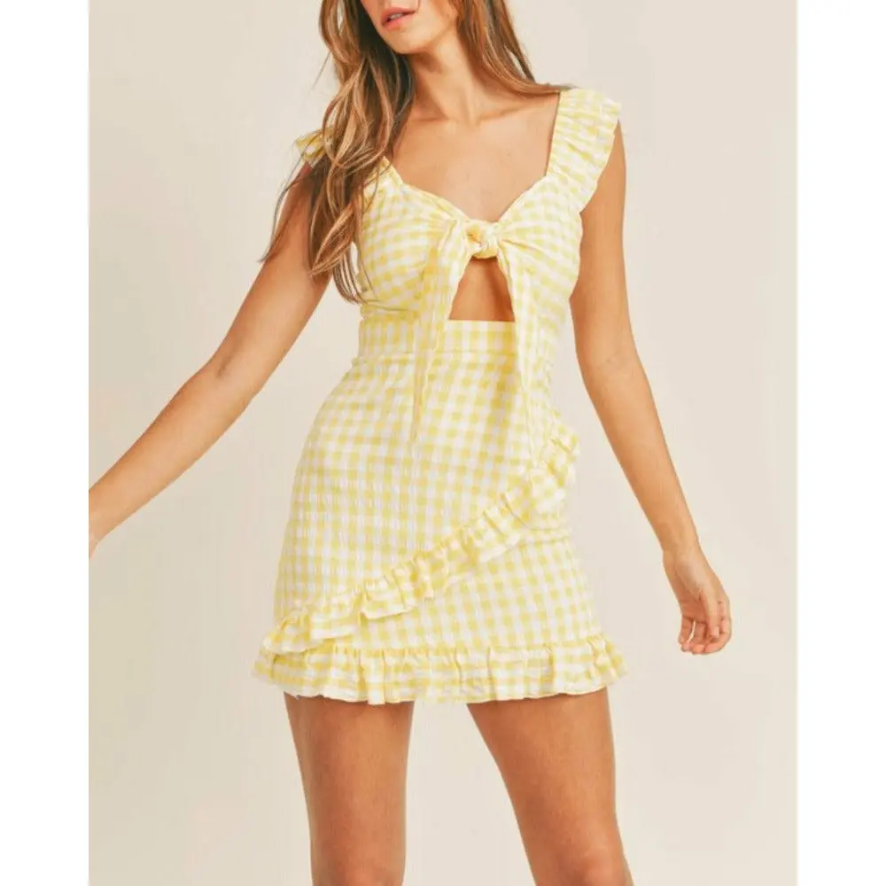 Yellow Gingham Dress