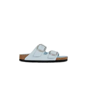 BIRKENSTOCK Arizona Big Buckle Sandal in High Shine Baby Blue Leather