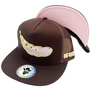 De Rancho Gold Feather Hat (Brown) DR010