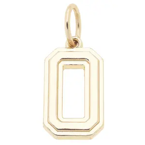 Number Charm in Shiny Gold