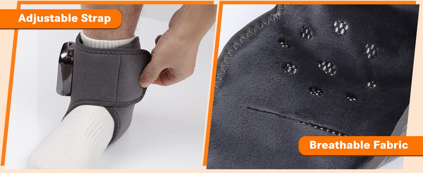 Cordless Ankle Massager with Heat, Ankle Heating Pad, USB Rechargeable Heated Brace Wrap Warmer, 5 Heat Levels, 3 Vibration Modes, Use for Daily Comfort & Active, Relax for Home Office, Christmas Gifts for Mom Dad Women Men ,ankle protection