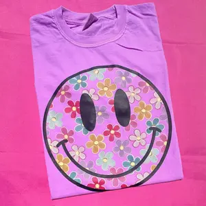 Retro Smiles & Flowers Comfort Colors T-Shirt 'NLB'