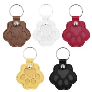 Portable Pet Fur Storage Keychain | Soft PU Material with Unique Claw Print Design for Pet Hair Collection and Organization
