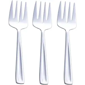 Stainless Steel Large Serving Fork Set, 9.5-inch Big Serving Fork for Party, Banquet, Buffet, Dishwasher Safe, Set of 3