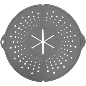 Silicone Splatter Screen,Foldable Heat-Resistant Trivet Mat Dishwasher for 10-13inch Frying Pan