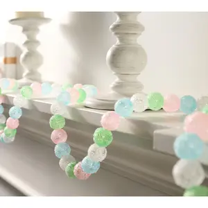 Set of 2 6' Sugared Candy Ball Garlands by Valerie