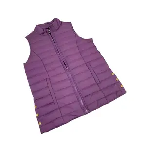 261 - Purple Puff Vest day sweater puffer vest Casual Tops Menswear Stylish Gilet Techwear Tractor Beige Fashion Bestie Plain Sleeveless Tropical