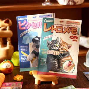 60 sheets glossy starry film sticker book featuring cute pets various patterns, vintage minimalist style, coated paper material, self adhesive, DIY journal decoration, scrapbook notebook material sticker pack