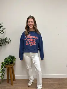 Ballpark Days Cropped Sweatshirt – Relaxed Fit Casual Graphic Pullover