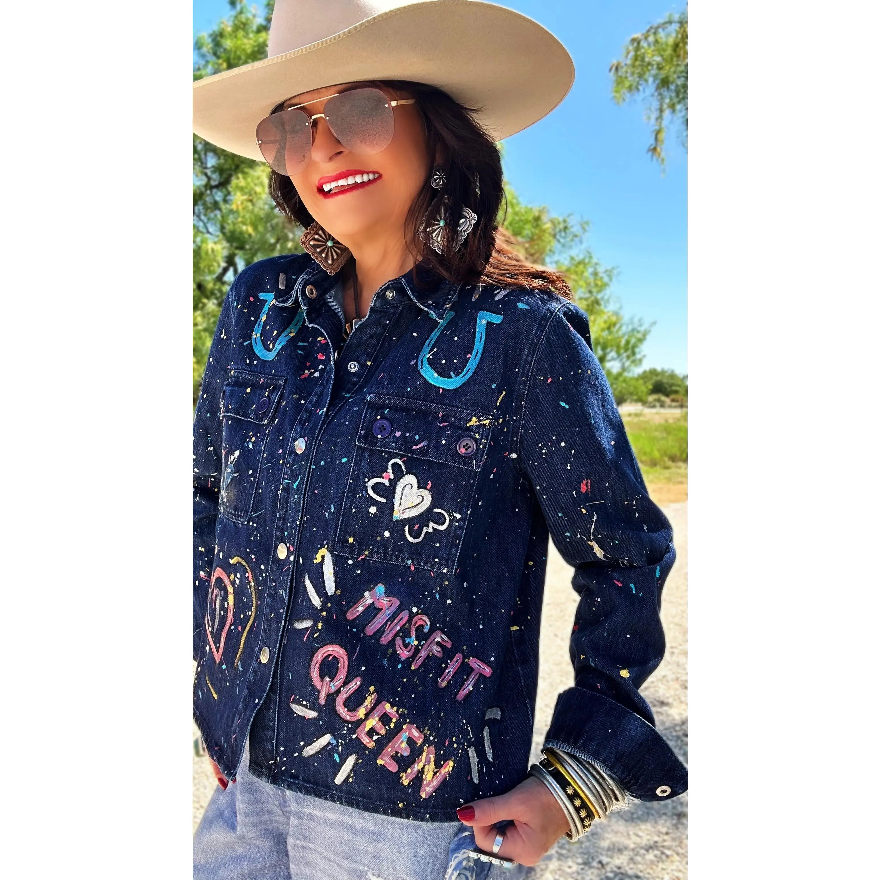 Misfit Queen Hand Painted Denim Jacket