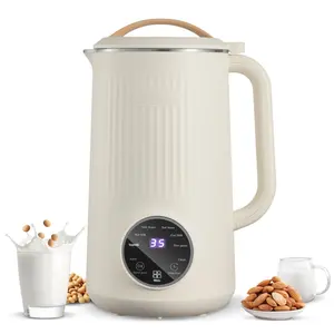 8-in-1 Nut Milk Maker, 34 oz Soy Milk Maker with 180W Blending, for Homemade Oat, Nut, Soy, Juice, Milkshake, Rice Cereal, Plant-Based Beverages with Self-Cleaning, Boil Water, 12-Hour Delay