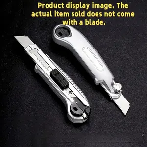 1 Heavy Duty Manual Retractable Craft Knife Handle - Ergonomic Grip, Knife Handle Holds 5 Blades, This Product Does Not Include Blades, Multifunctional Cutting Tool for Wallpaper, Paper, Office and DIY Projects - Professional and Home Use