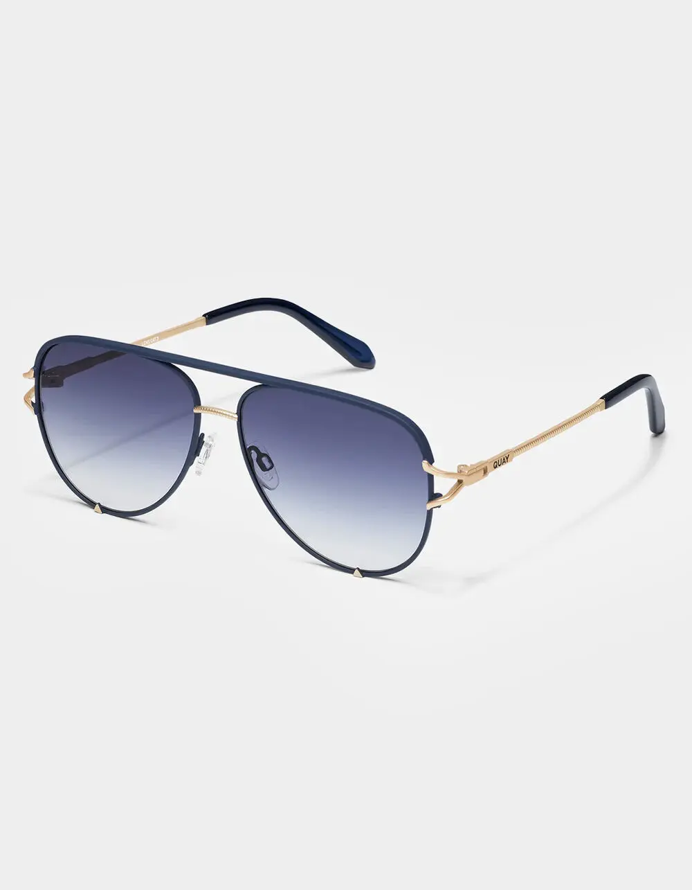 QUAY AUSTRALIA High Key Twist Sunglasses, Navy