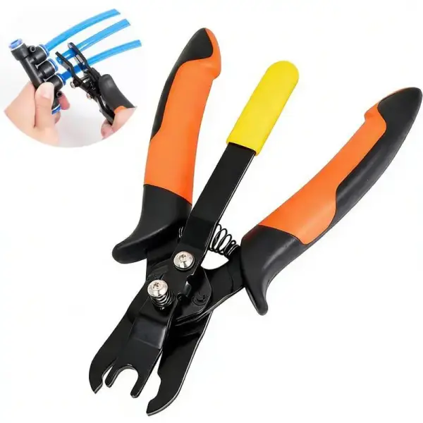 Heavy Duty Quick Disconnect Hand Pliers, Compact Single-Hand Operation Tool for PVC Push Fit Air Pipe Connectors Removal, Sturdy Pneumatic Tubing Maintenance Hand Tool Perfect as Father’s Day Gift