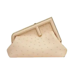 Pre-owned FENDI Ost Shoulder Bags First Small Beige CPU1216