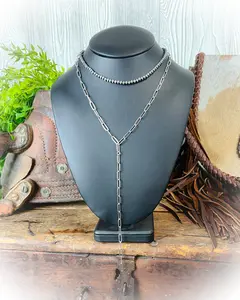 In Style Western Lariat Necklace - Silver or Bronze