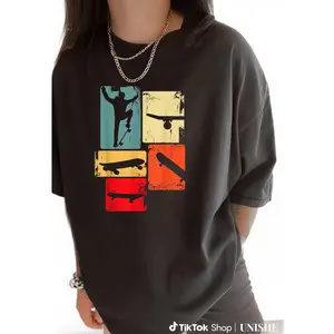 Soft 100% Cotton Skater Tee – Unisex Skateboard Top for Street Style