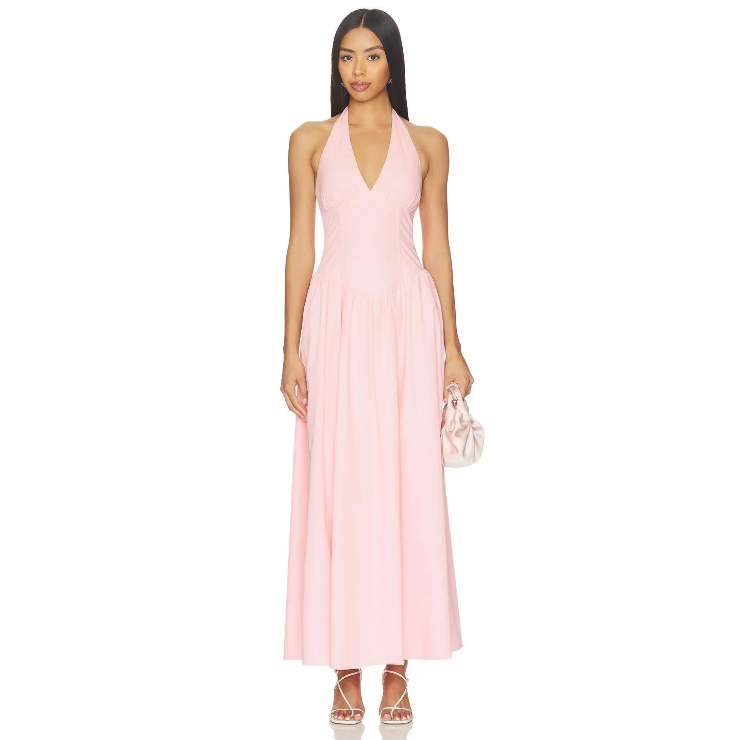 MORE TO COME Bexley Maxi Dress in Baby Pink