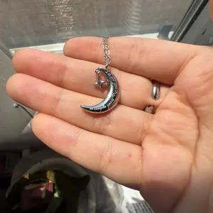Moon Necklace Stainless Steel Professionally Engraved Waterproof Non Tarnish Quality I’ll see you in a couple years