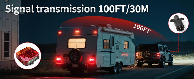 Magnetic Wireless Trailer Lights, Rechargeable LED Trailer Light for Towing Truck, Waterproof Tail Tow Lights Kit for RV Camper Boat Caravan, Portable Turn Signal Brake Running Stop Magnetic Wireless Trailer Lights, Rechargeable LED Trailer Light for Towing Truck, Waterproof Tail Tow Lights Kit for RV Camper Boat Caravan, Portable Turn Signal Brake Running Stop