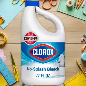 Clorox Splash-Less Liquid Bleach Regular 77oz - Splash-Less Liquid Bleach, Regular, 77oz, for Laundry Cleaning, Multi-Purpose, Easy to Use