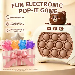 Fast Press Quick Push Game Toy for Kids - Interactive Multiplayer Pop Game, 3rd Gen Electronic Animals Puzzle with Lights