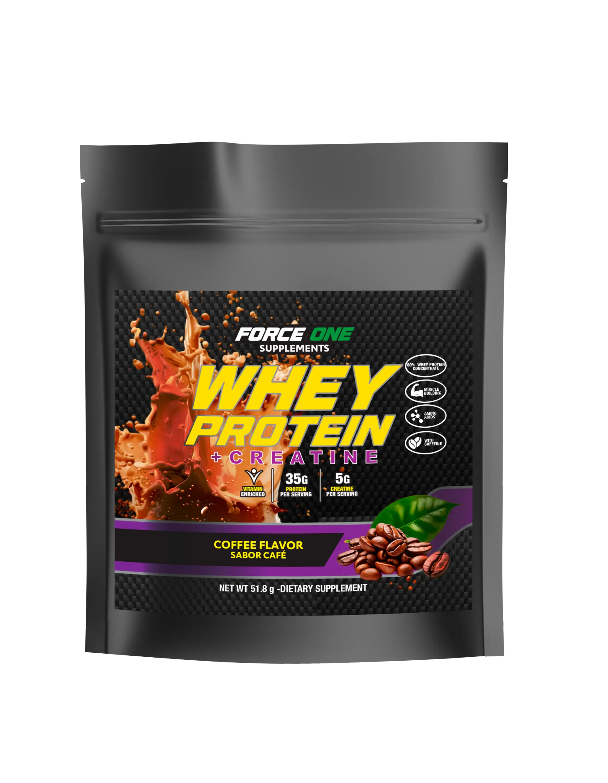 Whey Protein + Creatine Coffee Flavor (Scoop Edition)