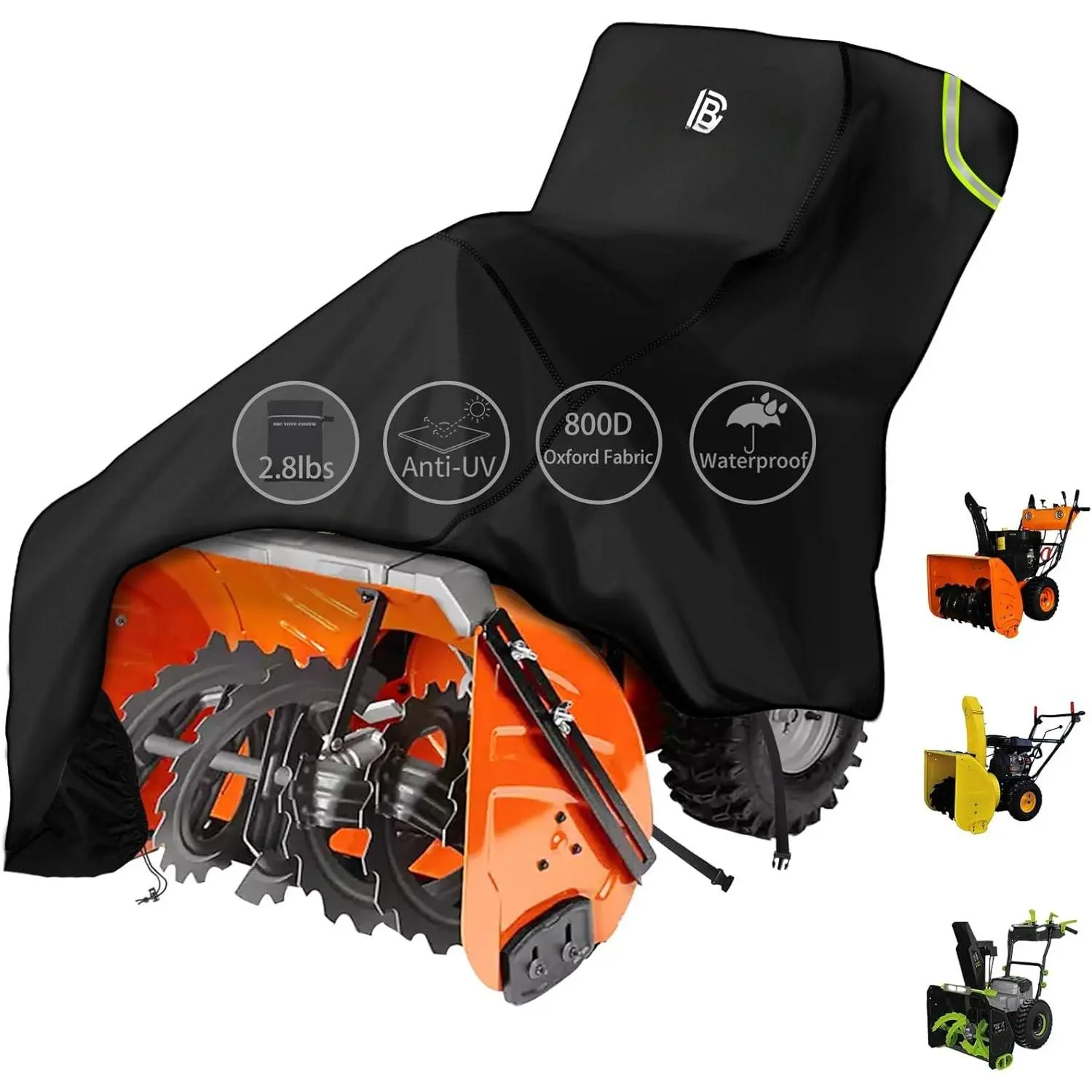 800DPU  Snow Blower ,Fit  2-Stage Snowblower,Size 62"x33"x52" Heavy Duty Anti- Outdoor Snow Thrower  with Drawstring & Straps