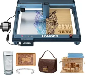 LONGER Ray5 Mini Laser Engraver, 5.5W Portable Laser Engraver & Cutter, 12000mm/min High-Speed, for Wood, Acrylic, Glass & Leather, 130x130mm Work Area, Ideal for Small Business & DIY, WiFi Compatible