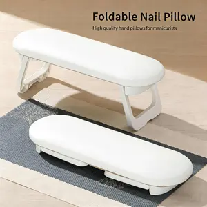 Foldable Nail Armrest, 1pc, Nail Technician Hand Rest, Manicure Hand Pillow, Foldable, Elevated for Nail Lamp Placement, Specialized Wrist Support Cradle for Nail Salons, Portable Hand Holder, Nail Pillow Armrest, Nail Table Accessory